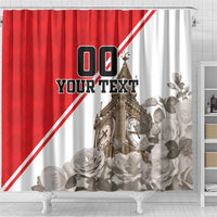 Custom England Rose Shower Curtain With Big Ben