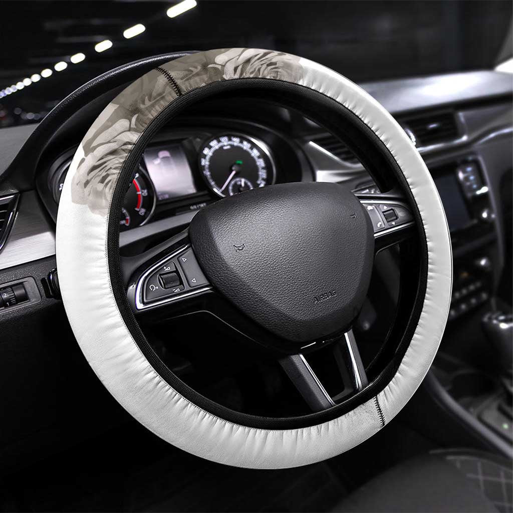 England Rose Steering Wheel Cover With Big Ben - Wonder Print Shop