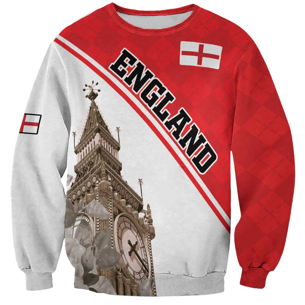 Custom England Rose Sweatshirt With Big Ben - Wonder Print Shop