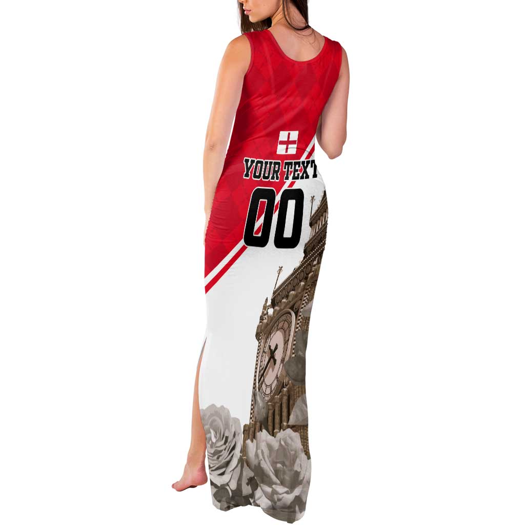 Custom England Rose Tank Maxi Dress With Big Ben - Wonder Print Shop