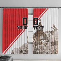 Custom England Rose Window Curtain With Big Ben - Wonder Print Shop