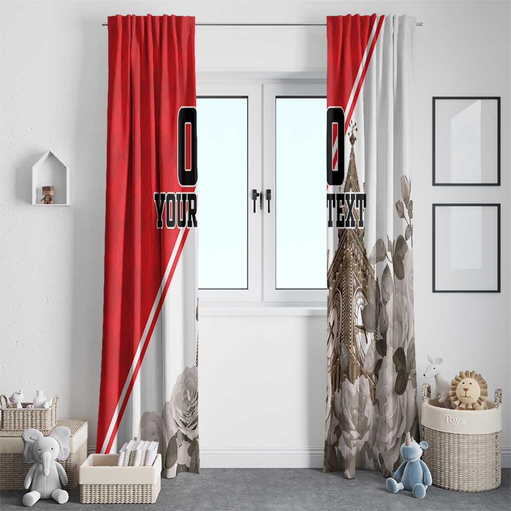 Custom England Rose Window Curtain With Big Ben - Wonder Print Shop