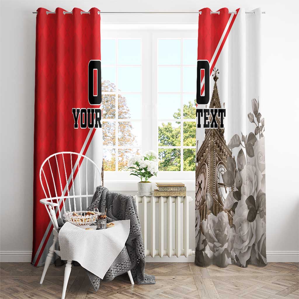 Custom England Rose Window Curtain With Big Ben - Wonder Print Shop