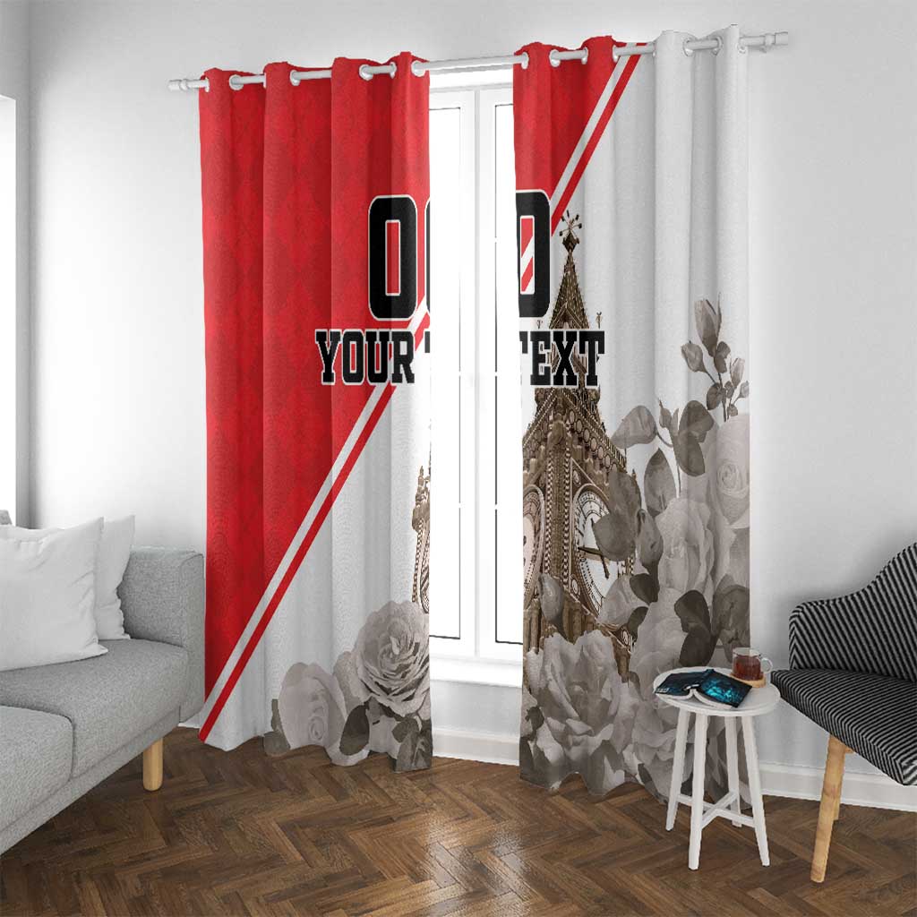Custom England Rose Window Curtain With Big Ben - Wonder Print Shop