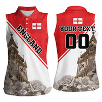 Custom England Rose Women Sleeveless Polo Shirt With Big Ben - Wonder Print Shop