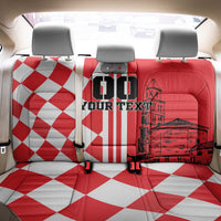 Custom Croatia Back Car Seat Cover Checkerboard Hrvatska Simple Style - Wonder Print Shop