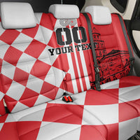 Custom Croatia Back Car Seat Cover Checkerboard Hrvatska Simple Style - Wonder Print Shop