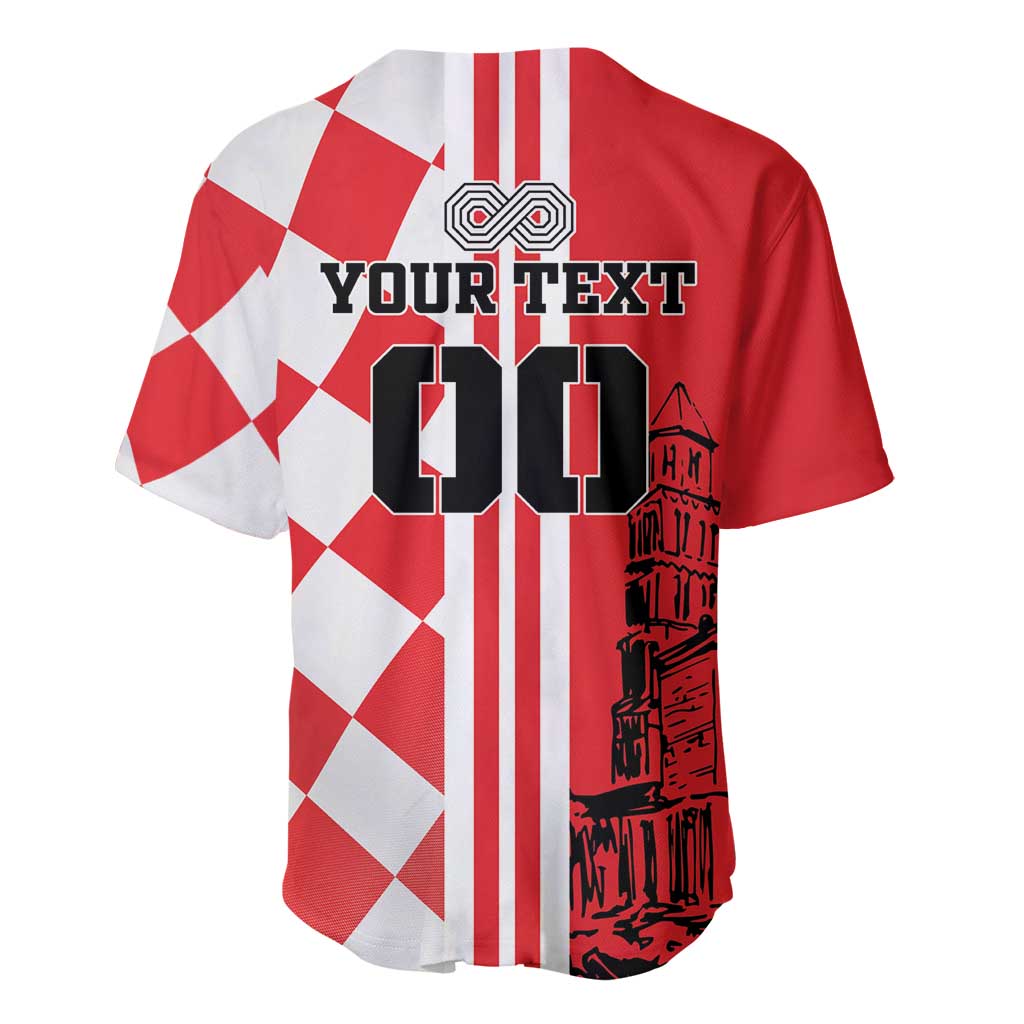 Custom Croatia Baseball Jersey Checkerboard Hrvatska Simple Style - Wonder Print Shop