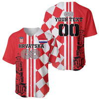 Custom Croatia Baseball Jersey Checkerboard Hrvatska Simple Style - Wonder Print Shop