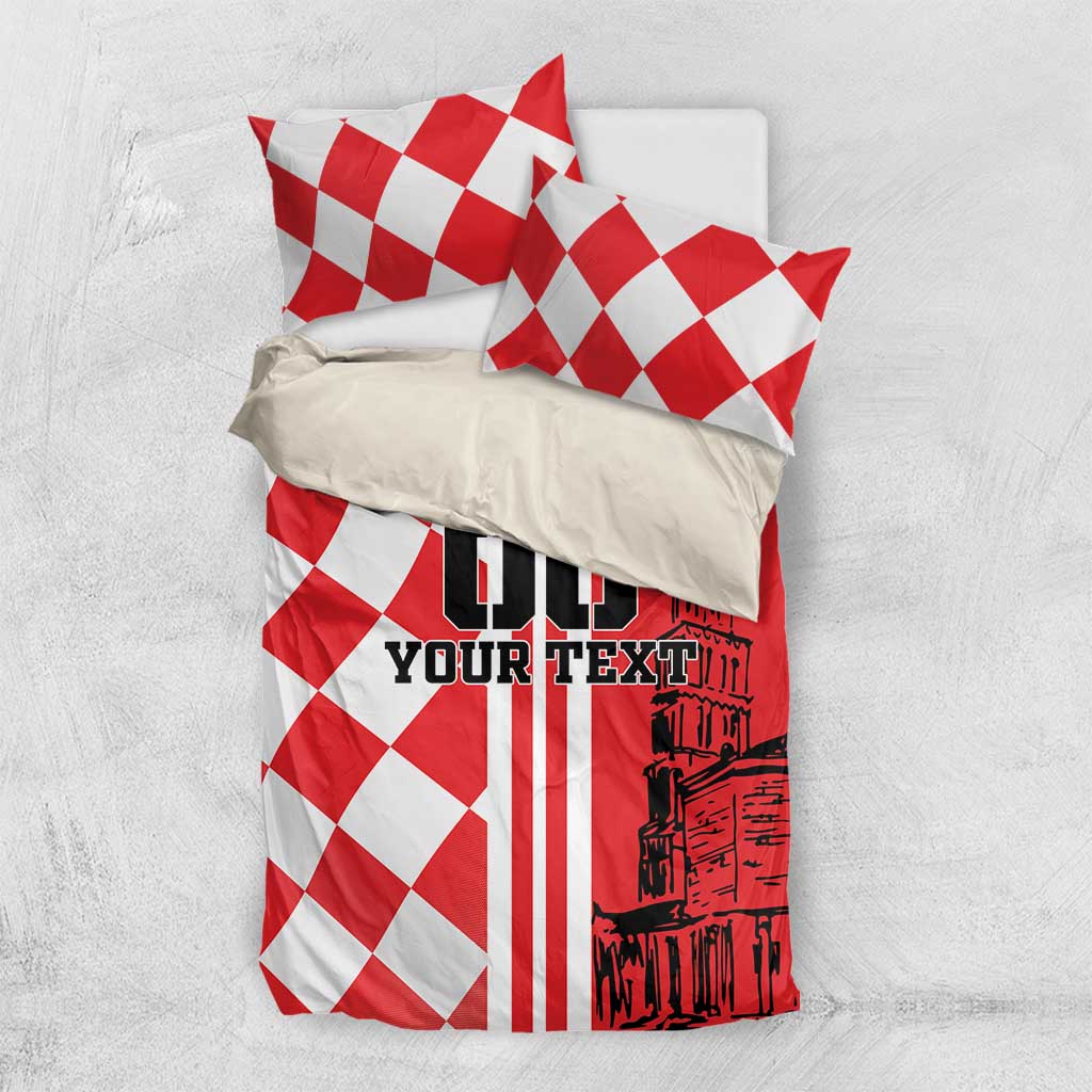 Custom Croatia Bedding Set Checkerboard Hrvatska Simple Style - Wonder Print Shop