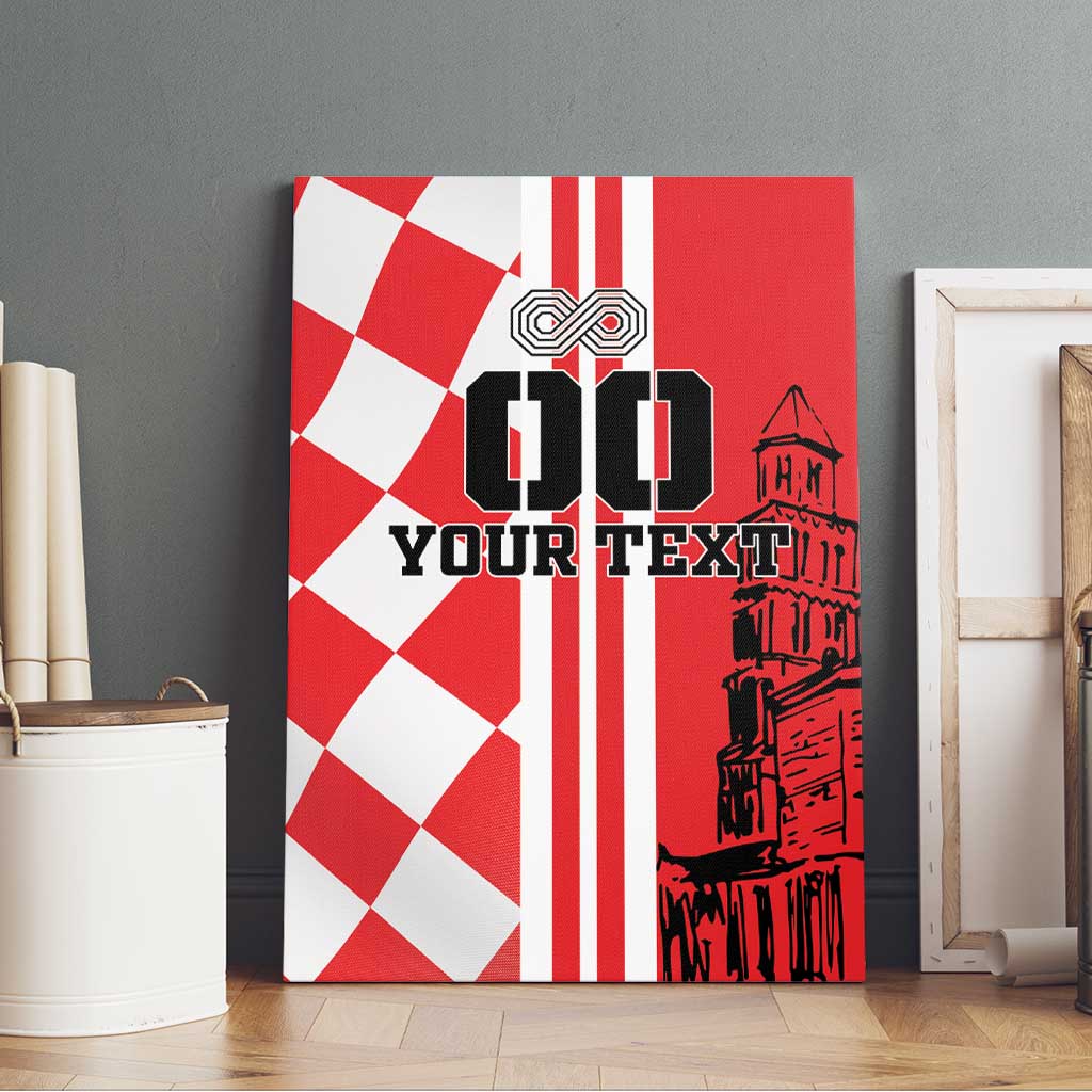 Custom Croatia Canvas Wall Art Checkerboard Hrvatska Simple Style - Wonder Print Shop