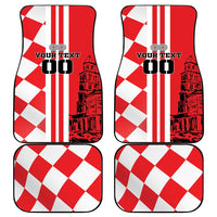 Custom Croatia Car Mats Checkerboard Hrvatska Simple Style - Wonder Print Shop