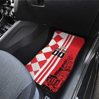 Custom Croatia Car Mats Checkerboard Hrvatska Simple Style - Wonder Print Shop