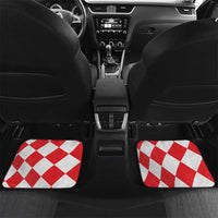 Custom Croatia Car Mats Checkerboard Hrvatska Simple Style - Wonder Print Shop