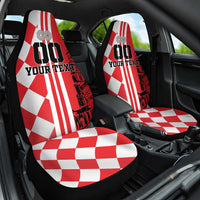 Custom Croatia Car Seat Cover Checkerboard Hrvatska Simple Style - Wonder Print Shop