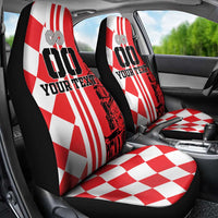 Custom Croatia Car Seat Cover Checkerboard Hrvatska Simple Style - Wonder Print Shop