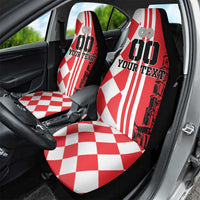 Custom Croatia Car Seat Cover Checkerboard Hrvatska Simple Style - Wonder Print Shop