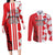 Custom Croatia Couples Matching Long Sleeve Bodycon Dress and Long Sleeve Button Shirt Checkerboard Hrvatska Simple Style - Wonder Print Shop