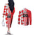 Custom Croatia Couples Matching Off The Shoulder Long Sleeve Dress and Long Sleeve Button Shirt Checkerboard Hrvatska Simple Style