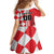 Custom Croatia Family Matching Long Sleeve Bodycon Dress and Hawaiian Shirt Checkerboard Hrvatska Simple Style - Wonder Print Shop