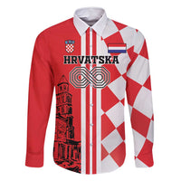 Custom Croatia Family Matching Long Sleeve Bodycon Dress and Hawaiian Shirt Checkerboard Hrvatska Simple Style - Wonder Print Shop