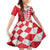 Custom Croatia Family Matching Mermaid Dress and Hawaiian Shirt Checkerboard Hrvatska Simple Style - Wonder Print Shop