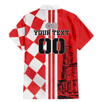 Custom Croatia Family Matching Mermaid Dress and Hawaiian Shirt Checkerboard Hrvatska Simple Style - Wonder Print Shop