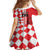 Custom Croatia Family Matching Off The Shoulder Long Sleeve Dress and Hawaiian Shirt Checkerboard Hrvatska Simple Style - Wonder Print Shop