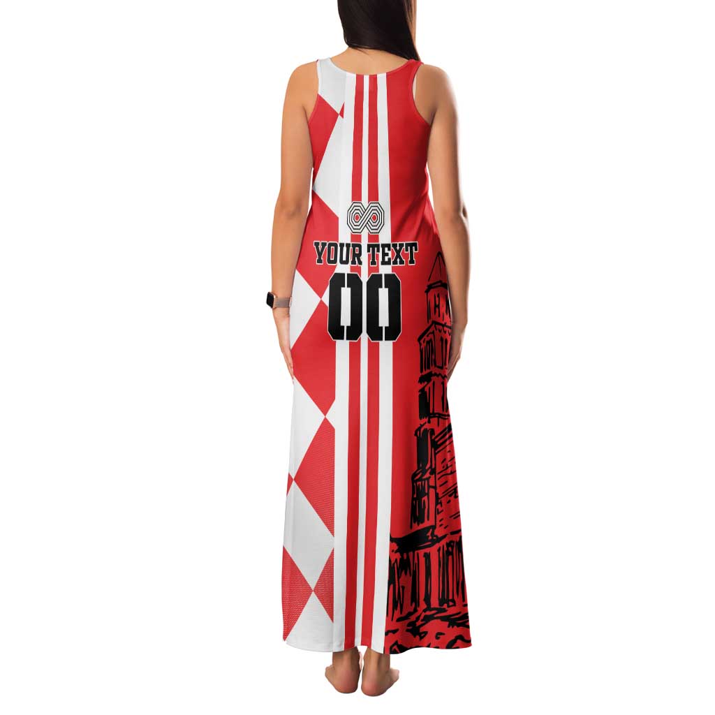 Custom Croatia Family Matching Tank Maxi Dress and Hawaiian Shirt Checkerboard Hrvatska Simple Style - Wonder Print Shop