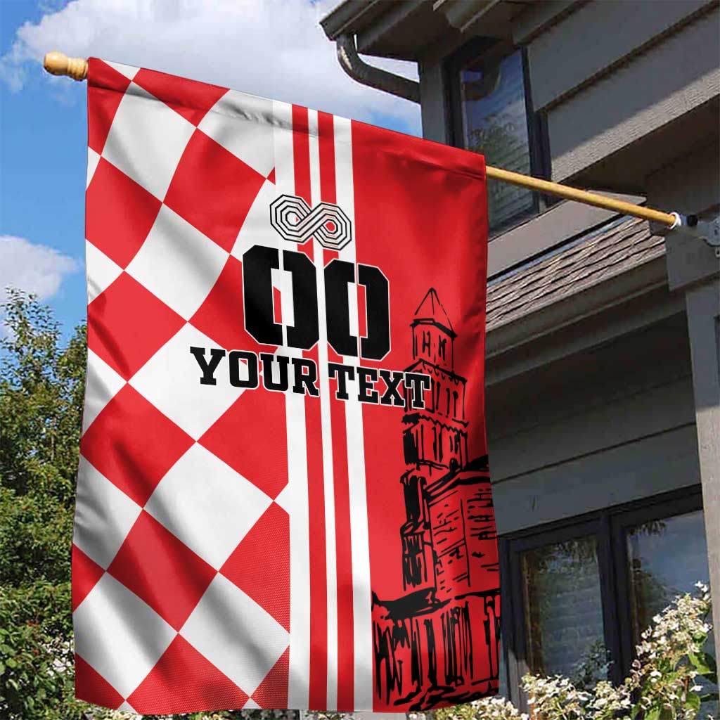 Custom Croatia Garden Flag Checkerboard Hrvatska Simple Style - Wonder Print Shop