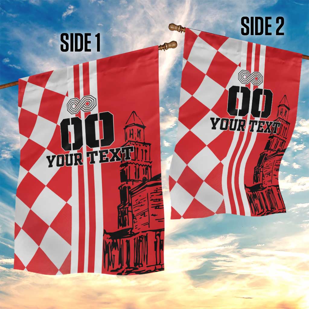 Custom Croatia Garden Flag Checkerboard Hrvatska Simple Style - Wonder Print Shop