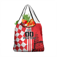 Custom Croatia Grocery Bag Checkerboard Hrvatska Simple Style