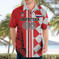 Custom Croatia Hawaiian Shirt Checkerboard Hrvatska Simple Style - Wonder Print Shop