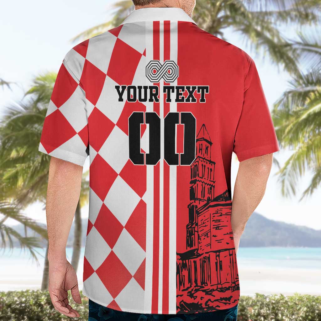Custom Croatia Hawaiian Shirt Checkerboard Hrvatska Simple Style - Wonder Print Shop