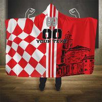 Custom Croatia Hooded Blanket Checkerboard Hrvatska Simple Style