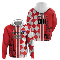 Custom Croatia Hoodie Checkerboard Hrvatska Simple Style - Wonder Print Shop