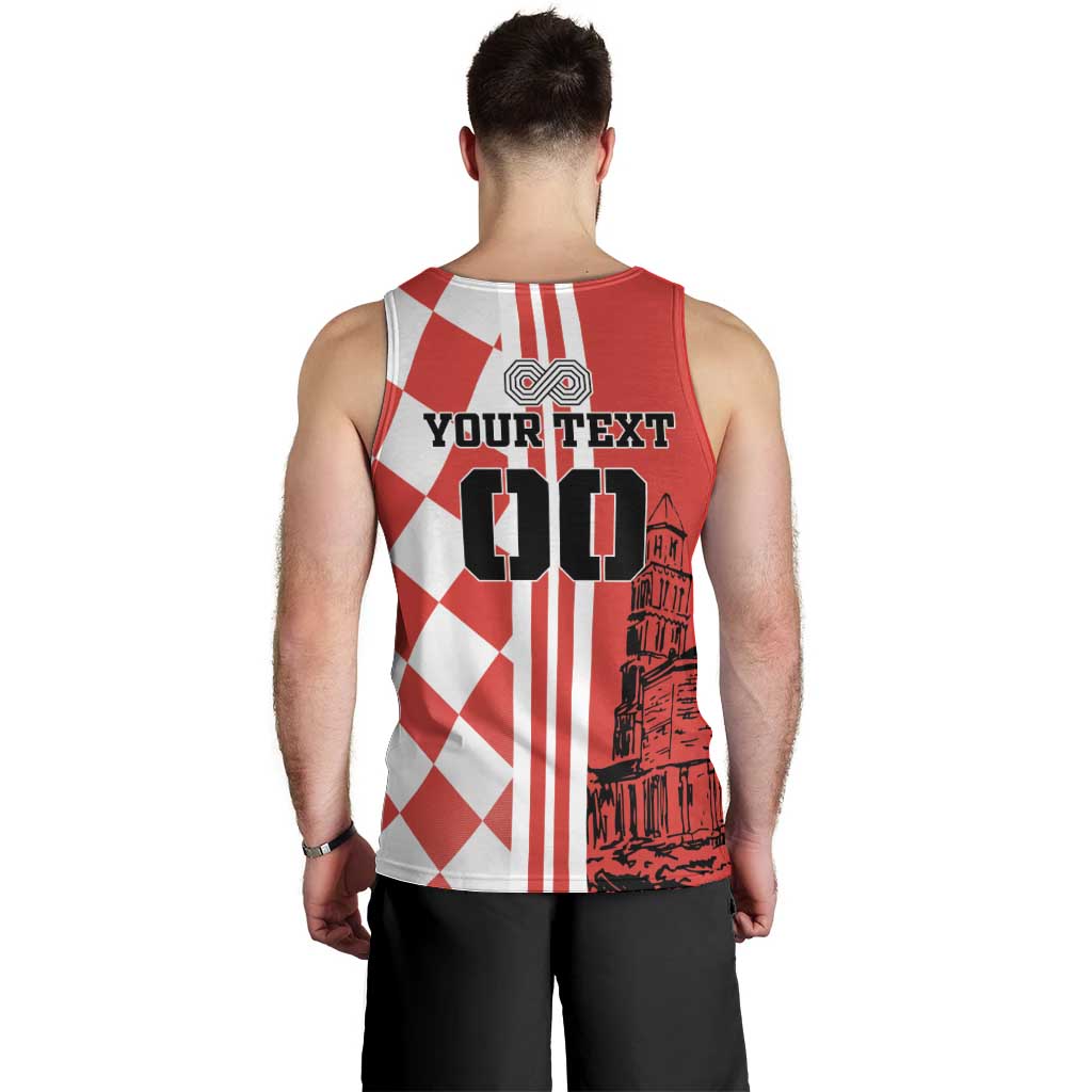Custom Croatia Men Tank Top Checkerboard Hrvatska Simple Style - Wonder Print Shop