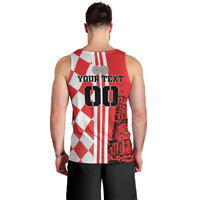 Custom Croatia Men Tank Top Checkerboard Hrvatska Simple Style - Wonder Print Shop