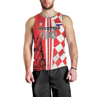 Custom Croatia Men Tank Top Checkerboard Hrvatska Simple Style - Wonder Print Shop