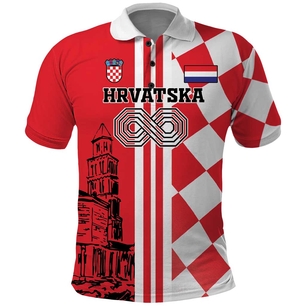 Custom Croatia Polo Shirt Checkerboard Hrvatska Simple Style - Wonder Print Shop