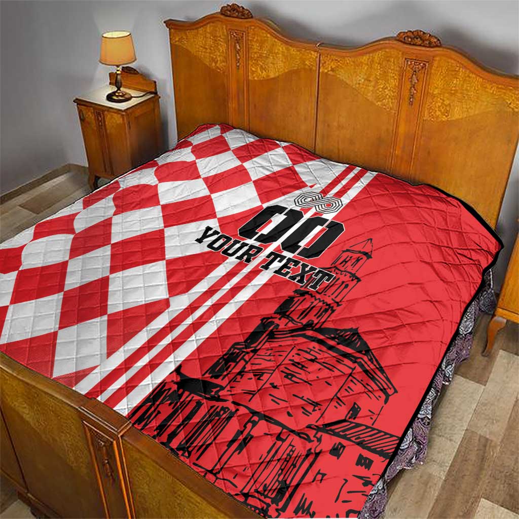 Custom Croatia Quilt Checkerboard Hrvatska Simple Style - Wonder Print Shop