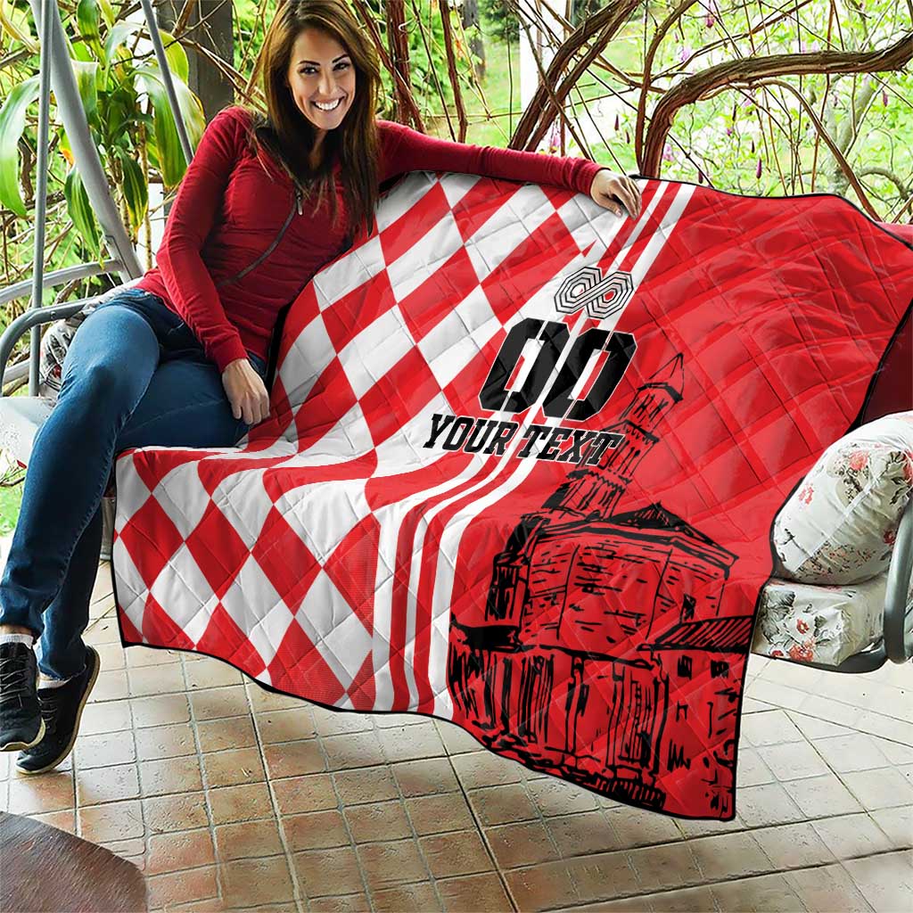 Custom Croatia Quilt Checkerboard Hrvatska Simple Style - Wonder Print Shop