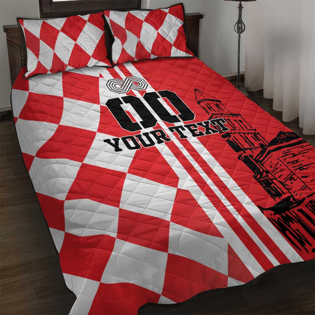 Custom Croatia Quilt Bed Set Checkerboard Hrvatska Simple Style - Wonder Print Shop