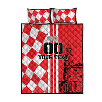 Custom Croatia Quilt Bed Set Checkerboard Hrvatska Simple Style - Wonder Print Shop