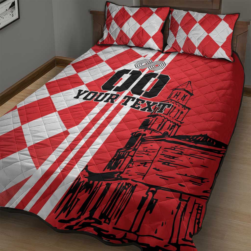 Custom Croatia Quilt Bed Set Checkerboard Hrvatska Simple Style - Wonder Print Shop
