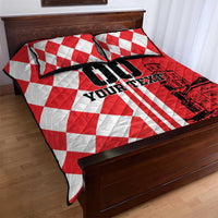 Custom Croatia Quilt Bed Set Checkerboard Hrvatska Simple Style - Wonder Print Shop