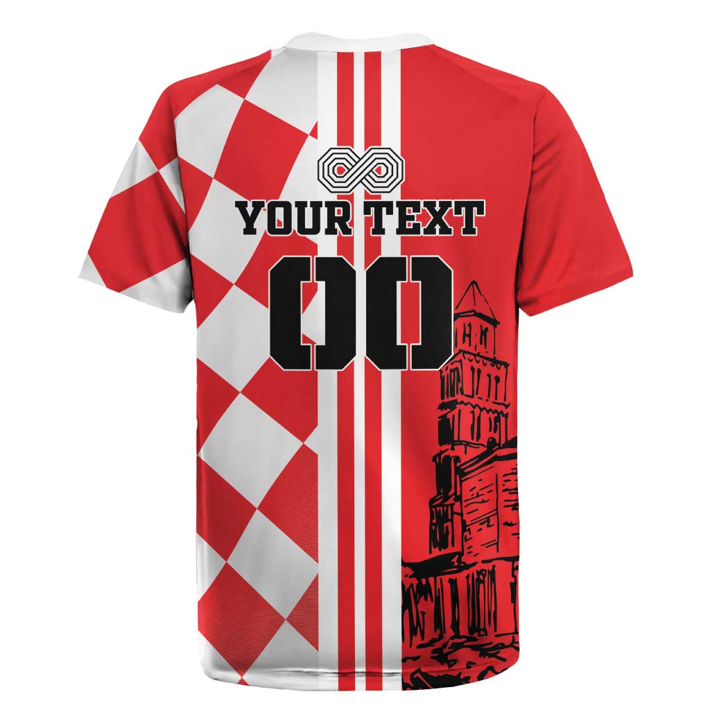 Custom Croatia Rugby Jersey Checkerboard Hrvatska Simple Style - Wonder Print Shop