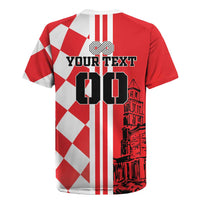 Custom Croatia Rugby Jersey Checkerboard Hrvatska Simple Style - Wonder Print Shop