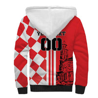 Custom Croatia Sherpa Hoodie Checkerboard Hrvatska Simple Style - Wonder Print Shop
