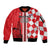 Custom Croatia Sleeve Zip Bomber Jacket Checkerboard Hrvatska Simple Style - Wonder Print Shop